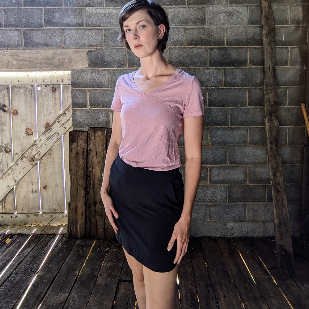 Athletic Black Skort